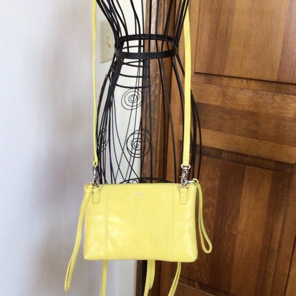 New Botkier Logan Bag Convertible Crossbody/Wristlet in Yellow - Picture 7 of 10